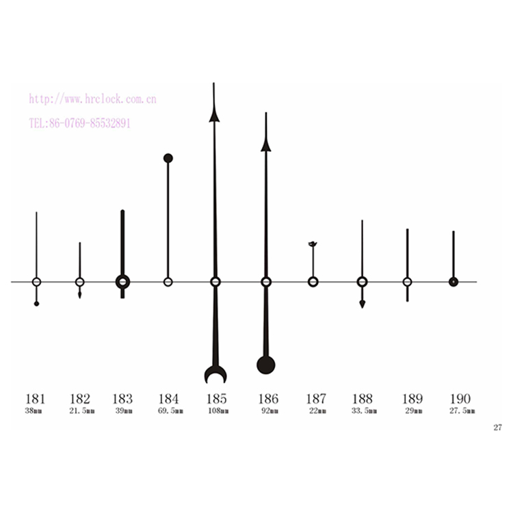 HR181-190秒针